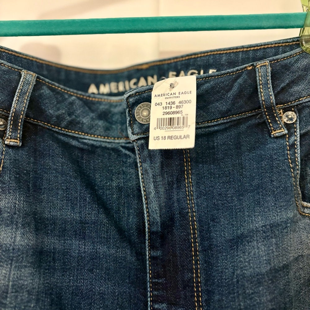 American Eagle Outfitters Highest Rise Flare Blue Jeans - Picture 4 of 8